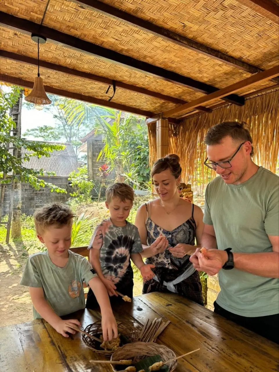 Cooking with kids in Bali