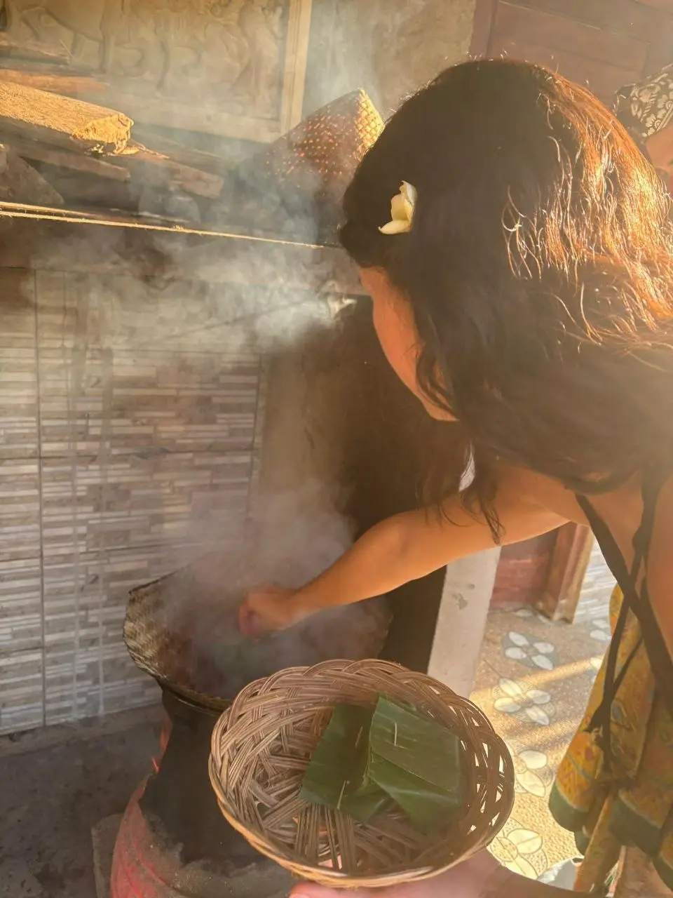 Boiling fresh ingredients