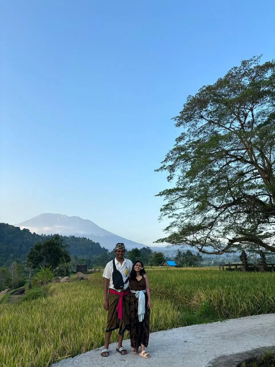 Scenic Kitchen view of Mount Agung and Rice Terraces